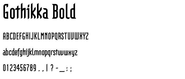 Gothikka Bold font
